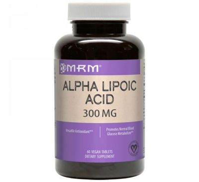 MRM, Альфа-липоевая кислота, 300 мг, 60 веганских таблеток