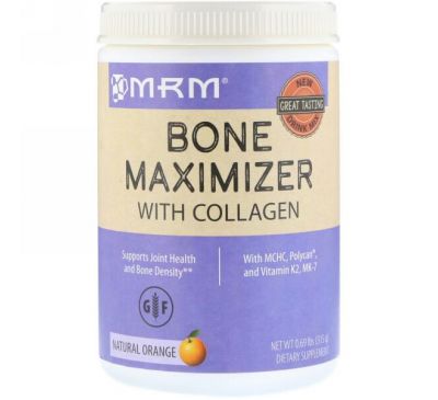 MRM, Bone Maximizer with Collagen, Natural Orange, 0.69 lb (315 g)