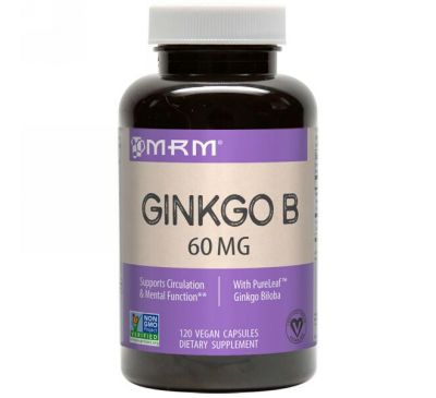 MRM, Гинко Б, 60 мг, 120 веганских капсул