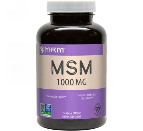MRM, Метилсульфонилметан, 1000 мг, 120 растительных капсул