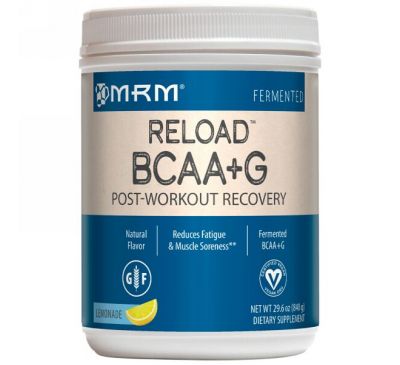 MRM, Reload, оптимизация восстановления мышц, со вкусом лимонада, 29.6 унций (840 г)