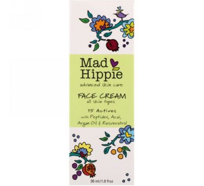 Mad Hippie Skin Care Products, Крем для лица, 15 активных веществ, 1,0 ж. унц.(30 мл)