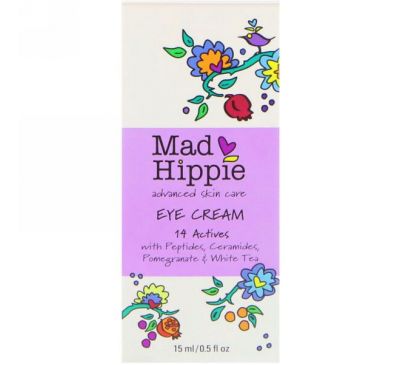 Mad Hippie Skin Care Products, Крем вокруг глаз, 13 активных компонентов, 0,5 жидкой унции (15 мл)