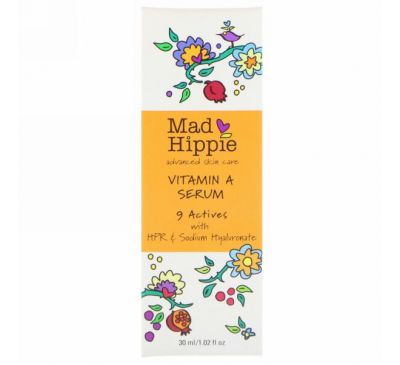 Mad Hippie Skin Care Products, Сыворотка с витамином A, 1,02 жидкая унция (30 мл)