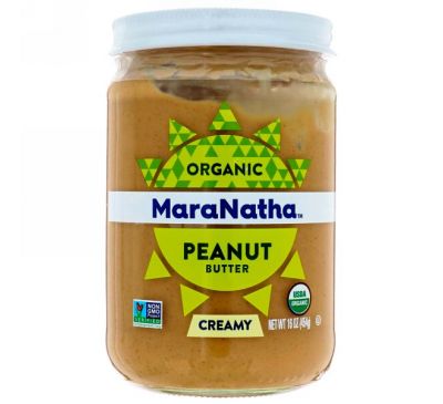 MaraNatha, Органическое арахисовое масло, Кремовое, 16 унц. (454 г)
