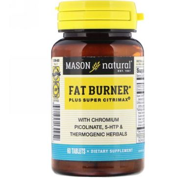 Mason Natural, Fat Burner Plus Super Citrimax, 60 Tablets
