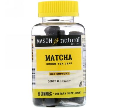Mason Natural, Matcha Green Tea Leaf, 60 Gummies