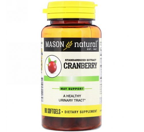 Mason Natural, Standardized Cranberry Extract , 90 Softgels