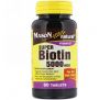 Mason Natural, Супер биотин, 5000 мкг, 60 таблеток