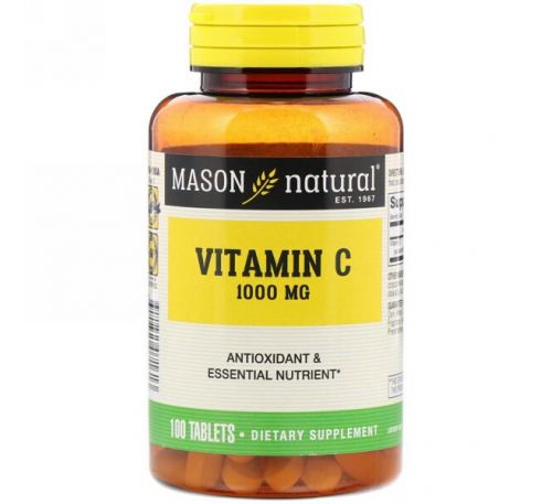 Mason Natural, витамин С, 1000 мг, 100 таблеток