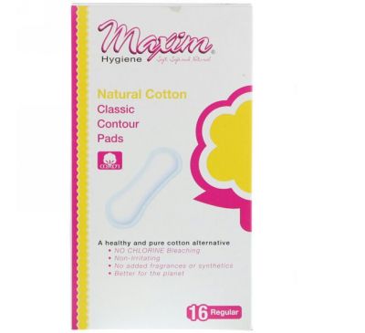 Maxim Hygiene Products, Прокладки, классический контур, регулярные, без запаха 16 шт.