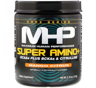 Maximum Human Performance, LLC, Super Amino+, манго и лимон, 147 г (5,19 унций)