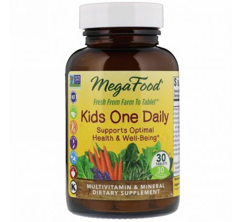 MegaFood, Детский ежедневные витамины, 30 таблеток