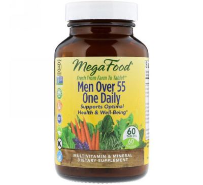 MegaFood, Men Over 55 One Daily, Multivitamin & Mineral, 60 Tablets