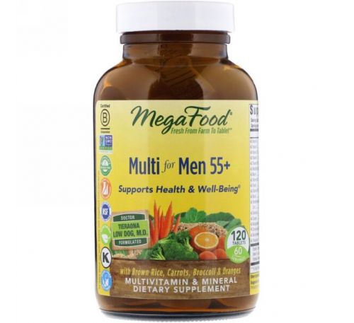 MegaFood, Мультивитамин для мужчин от 55 лет, 120 таблеток