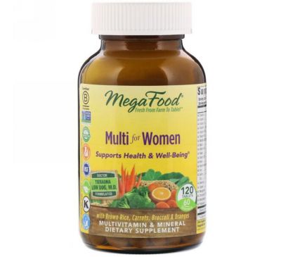 MegaFood, Мультивитамин для женщин, 120 таблеток