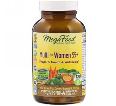 MegaFood, Мультивитамин для женщин от 55 лет, 120 таблеток