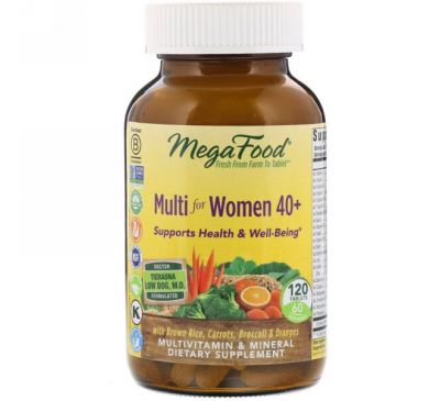 MegaFood, Мультивитамины для женщин 40+, 120 таблеток
