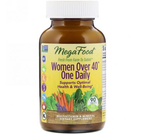 MegaFood, Мультивитамины для женщин за 40, 90 таблеток