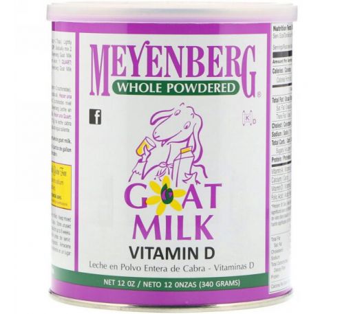 Meyenberg Goat Milk, Сухое козье молоко, витамин D, 340 г