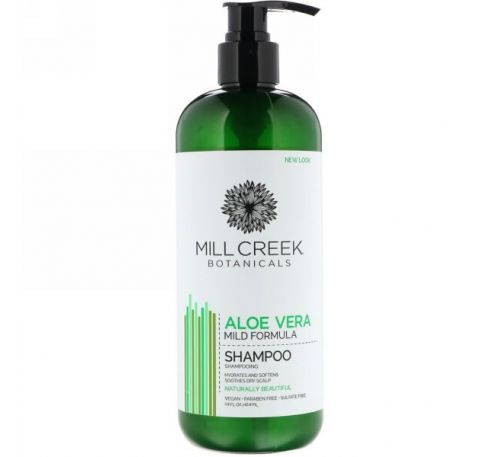 Mill Creek Botanicals, Aloe Vera Shampoo, Mild Formula, 14 fl oz (414 ml)