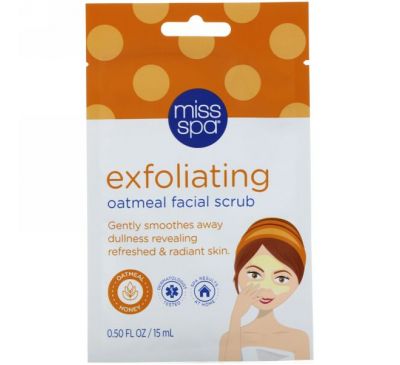 Miss Spa, Exfoliating Oatmeal Facial Scrub, 0.50 fl oz (15 ml)