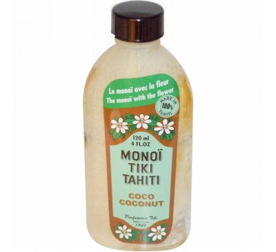 Monoi Tiare Tahiti, Кокосовое масло, 4 жидких унций (120 мл)