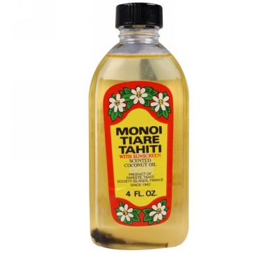 Monoi Tiare Tahiti, Масло для загара с солнцезащитным экраном, 120 мл (4 унции)
