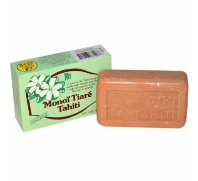 Monoi Tiare Tahiti, Мыло с кокосовым маслом, аромат кокоса, 130 г
