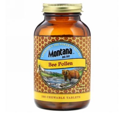 Montana Big Sky     , Bee Pollen, 100 Chewable Tablets