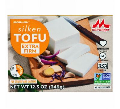 Mori-Nu, Шелковый тофу, Твердый, 12,3 унции (349 г)