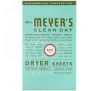 Mrs. Meyers Clean Day, Антистатические салфетки, аромат базилика, 80 шт.