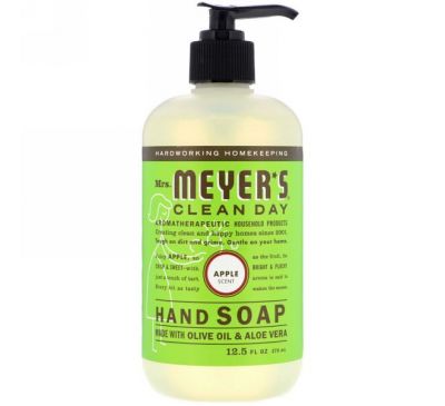 Mrs. Meyers Clean Day, Hand Soap, Apple Scent, 12.5 fl oz (370 ml)