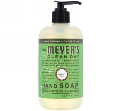 Mrs. Meyers Clean Day, Hand Soap, Parsley Scent, 12.5 fl oz (370 ml)