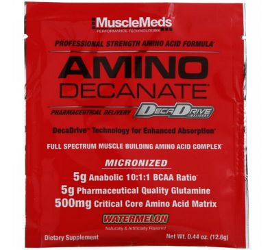 MuscleMeds, Amino Decanate, Watermelon, 0.44 oz (12.6 g)