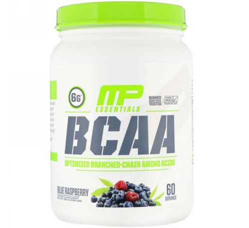 MusclePharm, BCAA Essentials, Blue Raspberry, 0.99 lb (450 g)