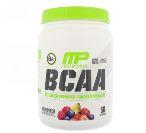 MusclePharm, BCAA Essentials, Fruit Punch,  1.14 lbs (516  g)