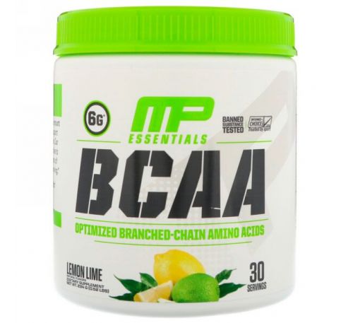 MusclePharm, BCAA Essentials, Лимон и лайм,  0,52 фунта (234 г)