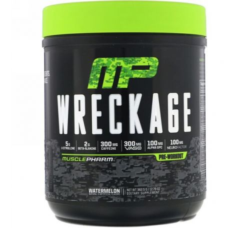 MusclePharm, Wreckage Pre-Workout, Watermelon, 12.79 oz (362.5 g)