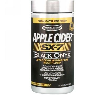 Muscletech, Apple Cider+, SX-7, Black Onyx, 150 Tablets