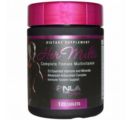 NLA for Her, Her Multi, полноценный мультивитаминный комплекс для женщин, 120 таблеток
