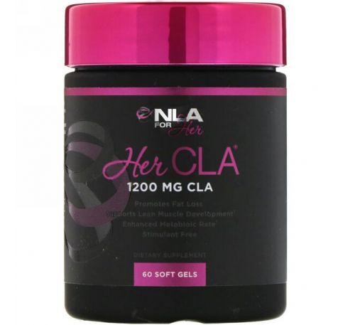 NLA for Her, Коньюгированная линолевая кислота Her CLA, 1200 мг, 60 капсул в мягкой оболочке