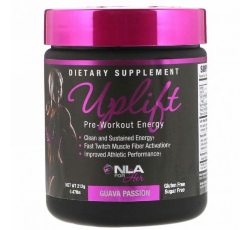 NLA for Her, Uplift, Pre-Workout Energy, Guava Passion, 0.47 lbs (212 g)