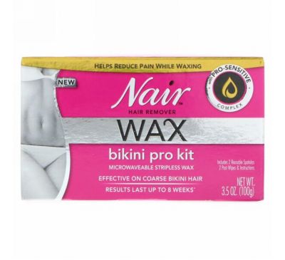 Nair , Hair Remover, Wax Bikini Stripless Pro Kit, 3.5 oz (100 g)