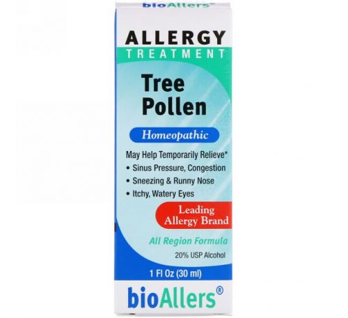 NatraBio, BioAllers, Tree Pollen, Средство от Аллергии 1 жидких унции (30 мл)