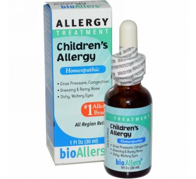 NatraBio, BioAllers, лечение детской аллергии, 30 мл