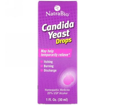 NatraBio, Candida Yeast Drops, 1 fl oz (30 ml)