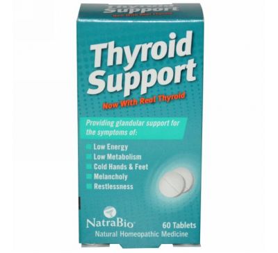 NatraBio, Поддержка щитовидной железы, 60 таблеток