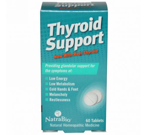 NatraBio, Поддержка щитовидной железы, 60 таблеток