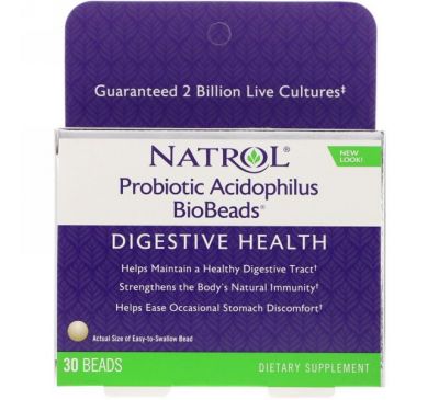 Natrol, Ацидофильный пробиотик «БиоГранулы», 30 гранул